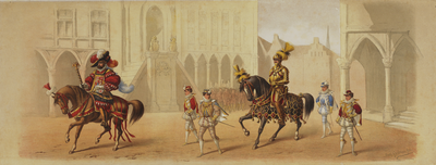 29170 Vierde blad van de maskerade van de studenten van het Utrechtsch Studenten Corps op 28 juni 1881, ter gelegenheid ...